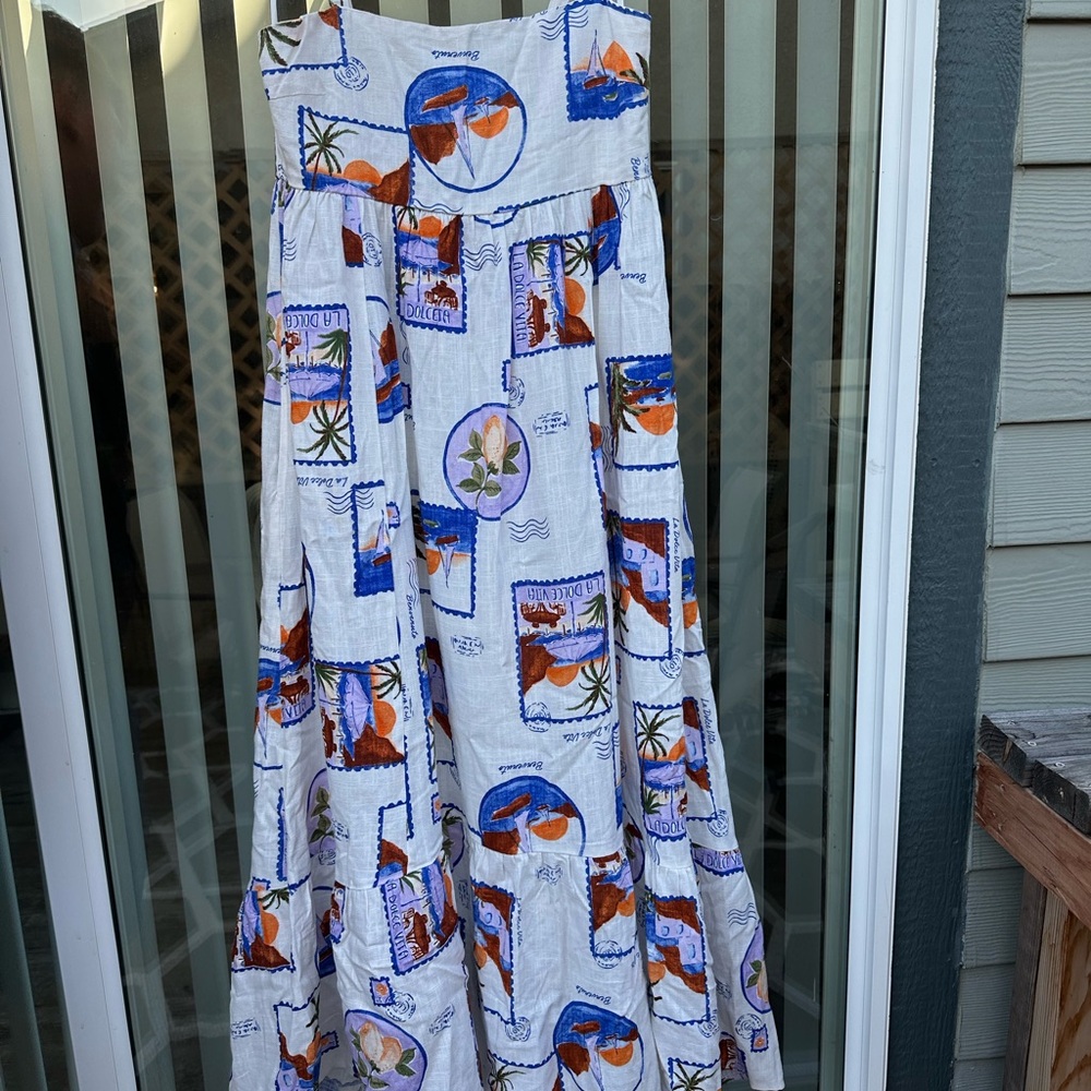 Paper Heart La Dolce Vita linen blend Maxi Dress